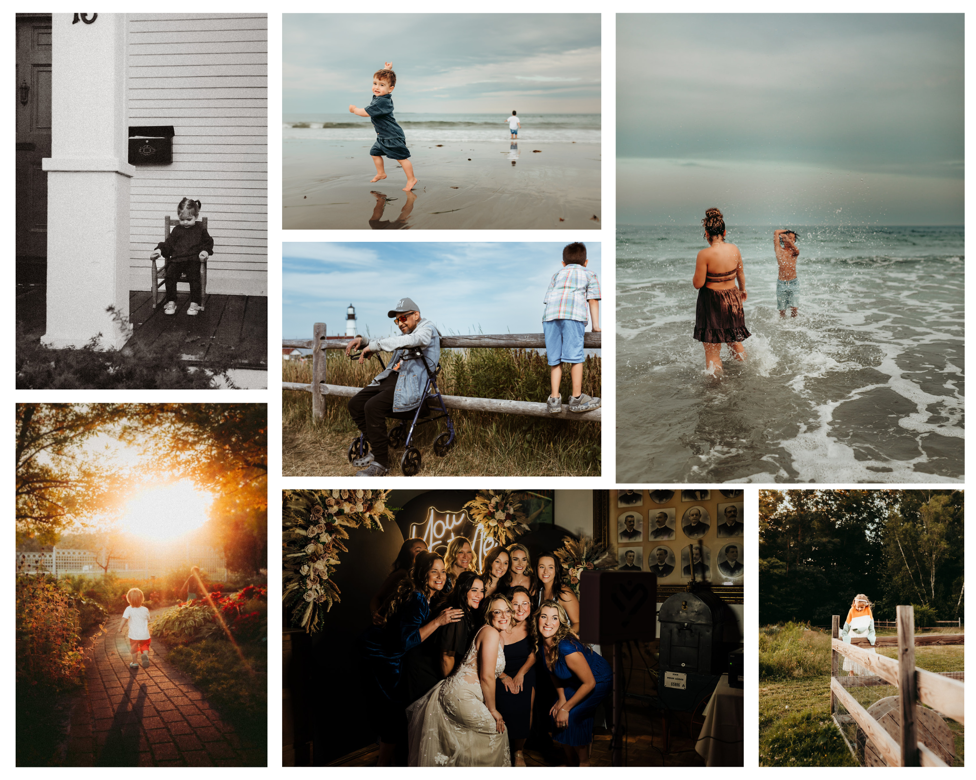 Candid documentary photography sessions in Southern Maine.